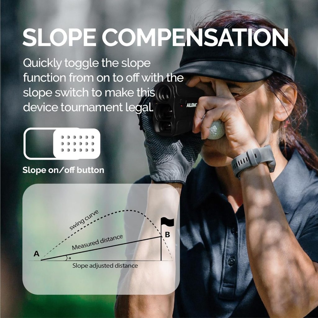 AILEMON Golf Laser Rangefinder Hunting Range Finder 900Y Fast Focus High-Precision Continuous Scan Flag Pole Locking Vibration Function Slope Mode Range Finder AILEMON Golf Laser Rangefinder Hunting Range Finder 900Y Fast Focus High-Precision Continuous Scan Flag Pole Locking Vibration Function Slope Mode Range Finder