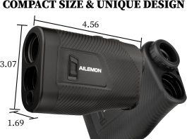 AILEMON Golf Rangefinder with Slope Switch, Flag Pole Locking with Pulse Vibration, 6X Magnification Laser Range Finder Golfing & Hunting, 900 Yards Rangefinders with Magnet Stripe