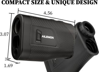 AILEMON Golf Rangefinder with Slope Switch, Flag Pole Locking with Pulse Vibration, 6X Magnification Laser Range Finder Golfing & Hunting, 900 Yards Rangefinders with Magnet Stripe