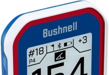 Bushnell Golf Phantom 3 Slope GPS – Handheld, Touchscreen, Slope-Adjusted Distances, 38,000+ Courses & Magnetic Cart Mount, Red/Blue