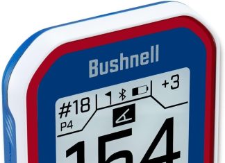 Bushnell Golf Phantom 3 Slope GPS – Handheld, Touchscreen, Slope-Adjusted Distances, 38,000+ Courses & Magnetic Cart Mount, Red/Blue