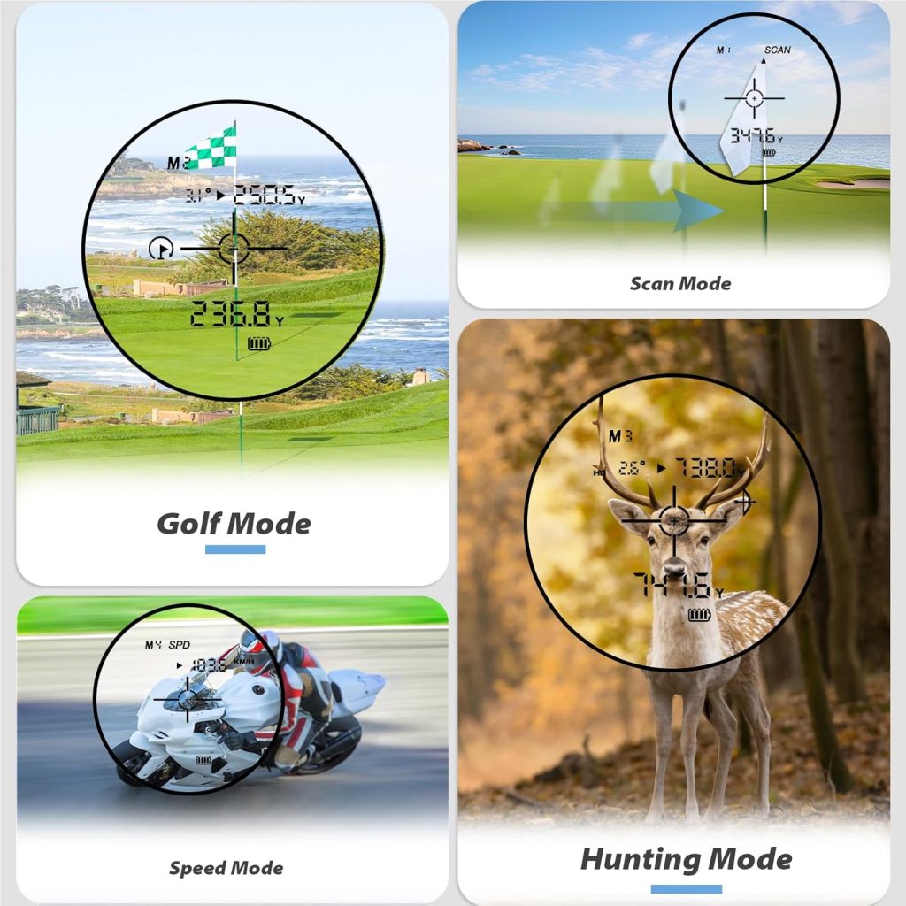 Range Finder Golf with Slope Switch,/1200 Yards Rechargeable Rangefinder, 7X Magnification Golf Laser Range Finder, Magnetic Strip, Flag Pole Locking with Pulse Vibration Range Finder Golf with Slope Switch,/1200 Yards Rechargeable Rangefinder, 7X Magnification Golf Laser Range Finder, Magnetic Strip, Flag Pole Locking with Pulse Vibration