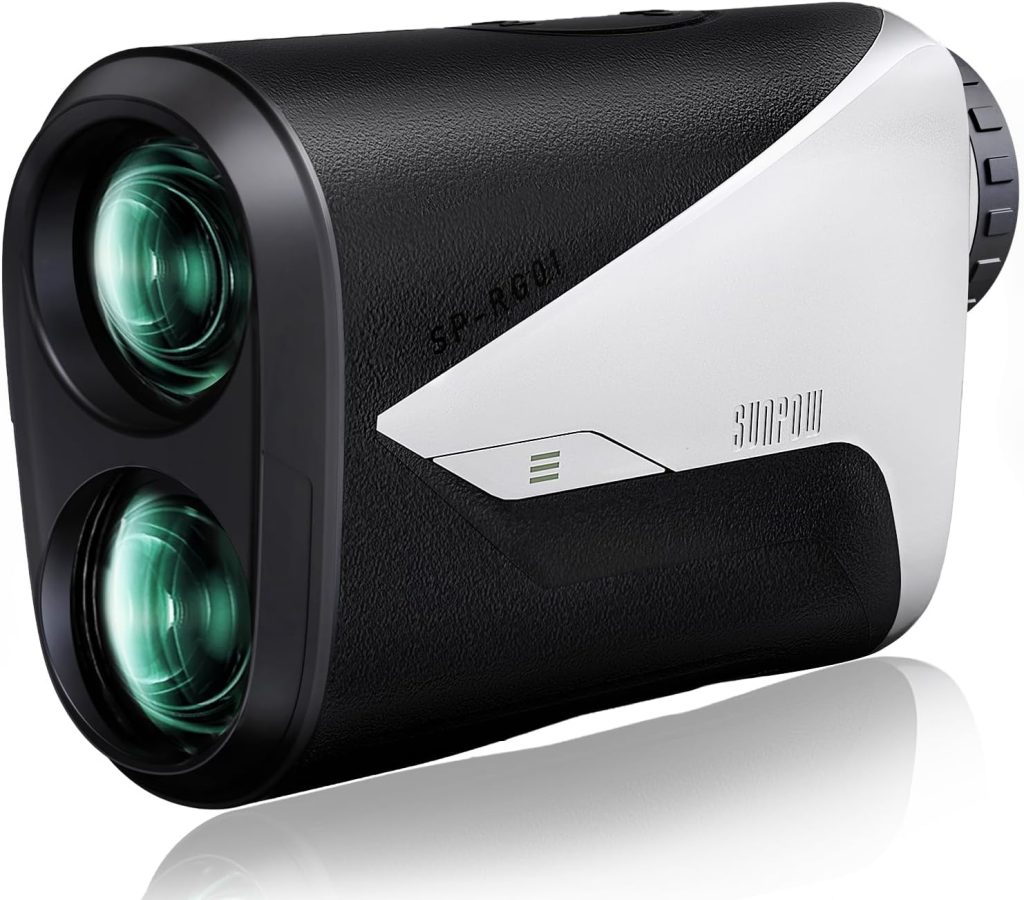 SUNPOW Golf Rangefinder with Slope -1000 Yards Range Finder with Flag Pole Locking Vibration-7X Magnification Rechargeable Golf Range Finders for Hunting SUNPOW Golf Rangefinder with Slope -1000 Yards Range Finder with Flag Pole Locking Vibration-7X Magnification Rechargeable Golf Range Finders for Hunting