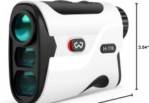 WOSPORTS Golf Rangefinder with Slope – 1200/1500 Yards Range Finder Golf with Magnetic Strap, Flag Pole Locking Vibration, 6X Magnification