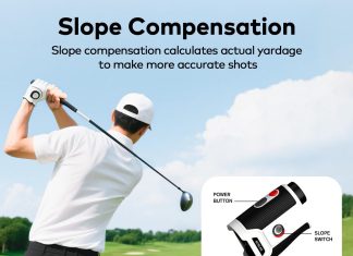 Golf Range Finder with Slope Switch, 1200/1500 Yards Golf Rangefinders, Magnetic Strip Mounts on Cart and Golf Bag, Rechargeable Battery, Pin Lock Vibration, LCD Screen, Golf Accessories for Golfers