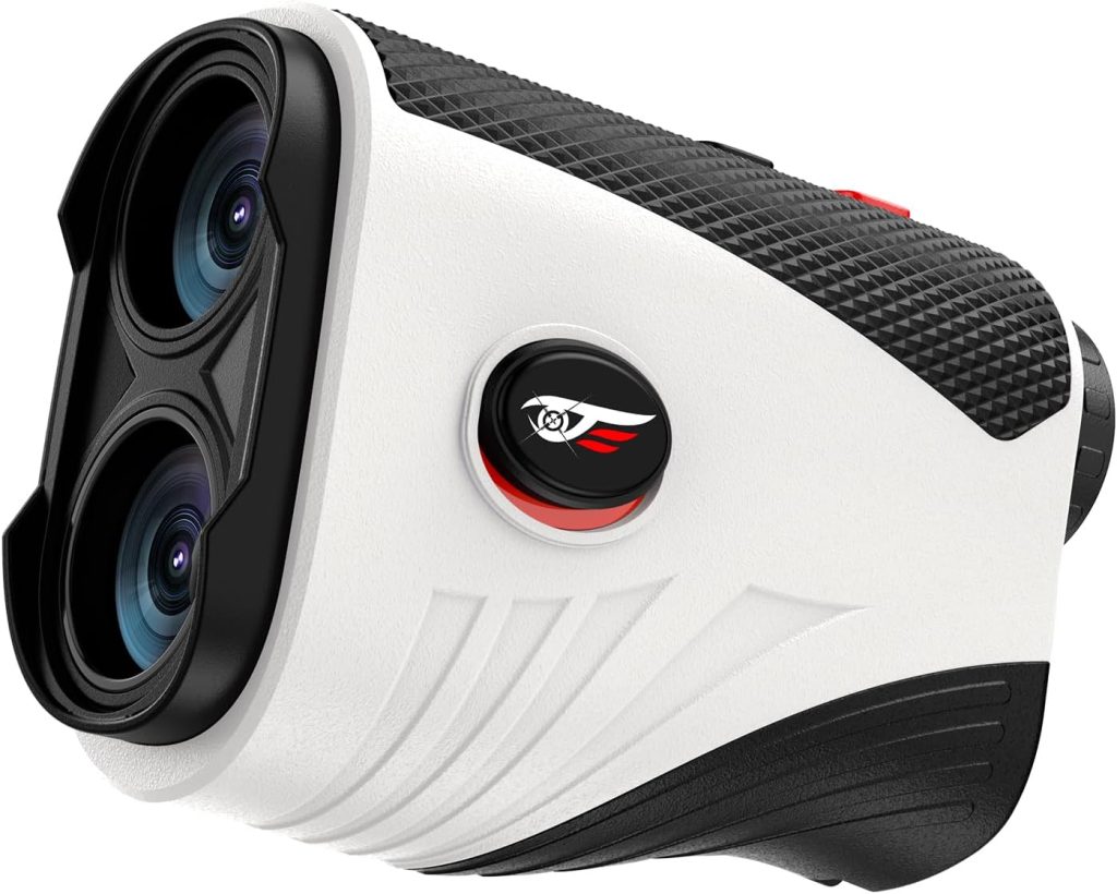 Range Finders Golf,1200 Yards Laser Golf Rangefinder with Slope,7X Magnification,IP54 Waterproof,Rechargeable Battery Magnetic Strip Laser Rangefinders,Golf Pin Flag Pole Lock(Pearl White Range Finders Golf,1200 Yards Laser Golf Rangefinder with Slope,7X Magnification,IP54 Waterproof,Rechargeable Battery Magnetic Strip Laser Rangefinders,Golf Pin Flag Pole Lock(Pearl White