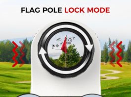 Range Finders Golf,1200 Yards Laser Golf Rangefinder with Slope,7X Magnification,IP54 Waterproof,Rechargeable Battery Magnetic Strip Laser Rangefinders,Golf Pin Flag Pole Lock(Pearl White