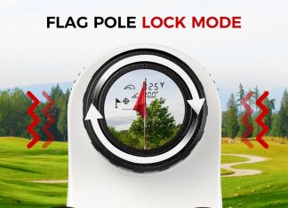 Range Finders Golf,1200 Yards Laser Golf Rangefinder with Slope,7X Magnification,IP54 Waterproof,Rechargeable Battery Magnetic Strip Laser Rangefinders,Golf Pin Flag Pole Lock(Pearl White