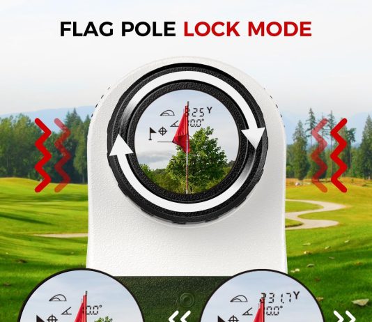 Range Finders Golf,1200 Yards Laser Golf Rangefinder with Slope,7X Magnification,IP54 Waterproof,Rechargeable Battery Magnetic Strip Laser Rangefinders,Golf Pin Flag Pole Lock(Pearl White