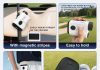 Vipnew Golf Rangefinder with Slope Switch&Magnetic Strip&Flag Locking Vibraition|7X Magnification|1200Yards Range|800mAh Portable Battery|for Distance&Speed&Continue Scan Measurement|Compact|White Home |